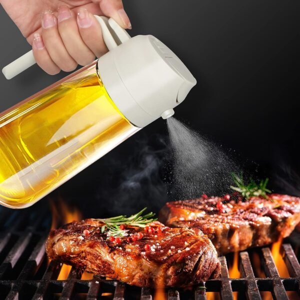 Glass Oil Dispenser Bottle – 2-in-1 Pour & Spray, 500 ml