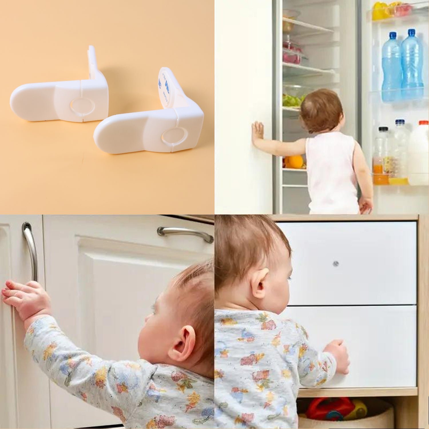 Baby Safety Cabinet Locks – Secure Childproof Corner & Drawer Set