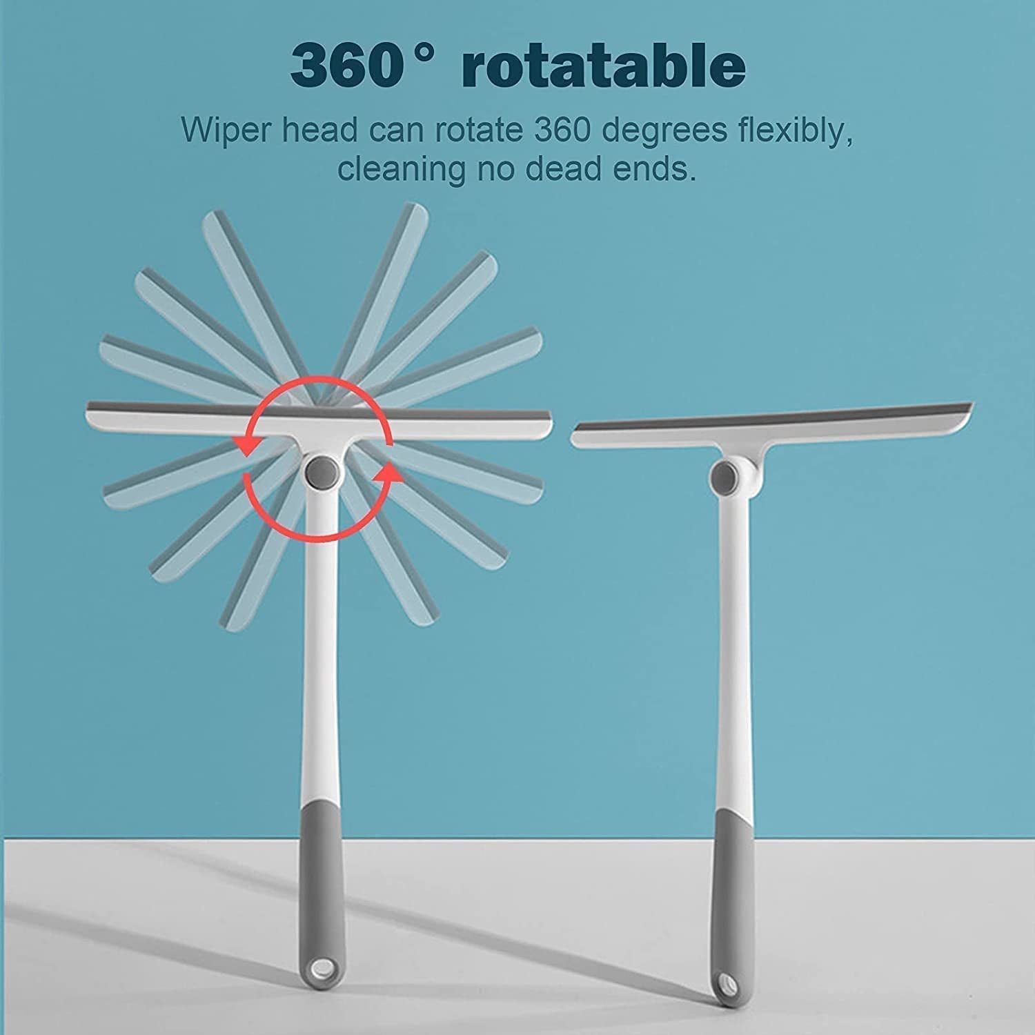 Window Glass Cleaning Wiper – 2-in-1 Microfiber & Silicone Blade