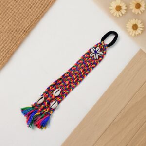 Multicolor Braided Hair Accessory – Traditional Stylish Kodi String Bow