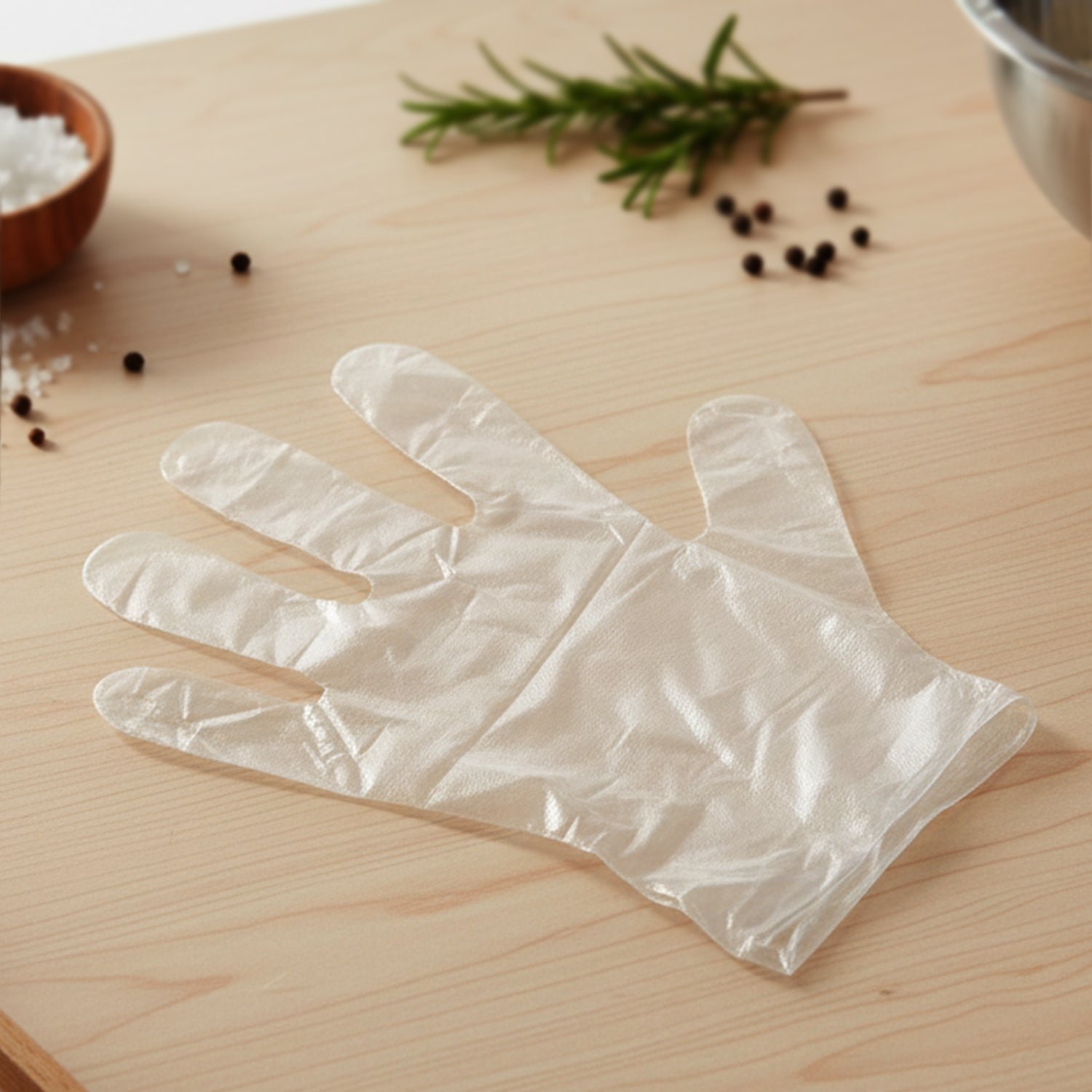 Disposable Plastic Gloves – 100 Pack for Food Safety & Cleaning
