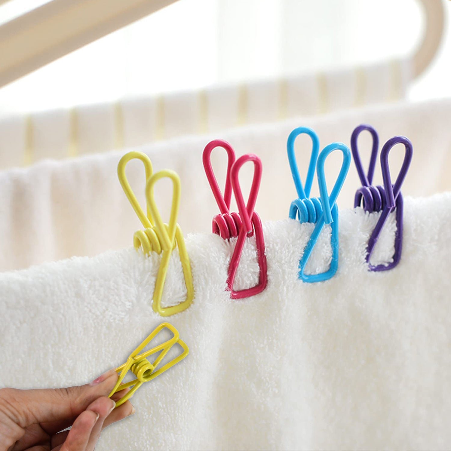 Metal Clothes Pins Clips – Durable Multi-Function Set of 5