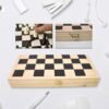 Folding Wooden Chess Set – Portable 30x30cm Board | Boardoria