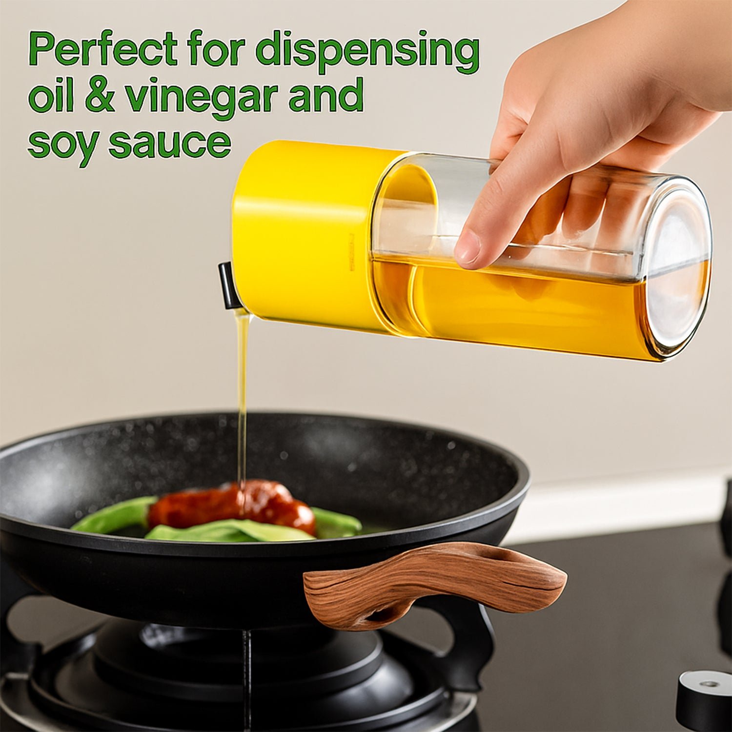 Oil Dispenser Bottle 500 ml – One-Touch Leak-Proof Pouring