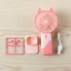 Mini Fan with LED Light – Portable & Rechargeable for Travel & Home