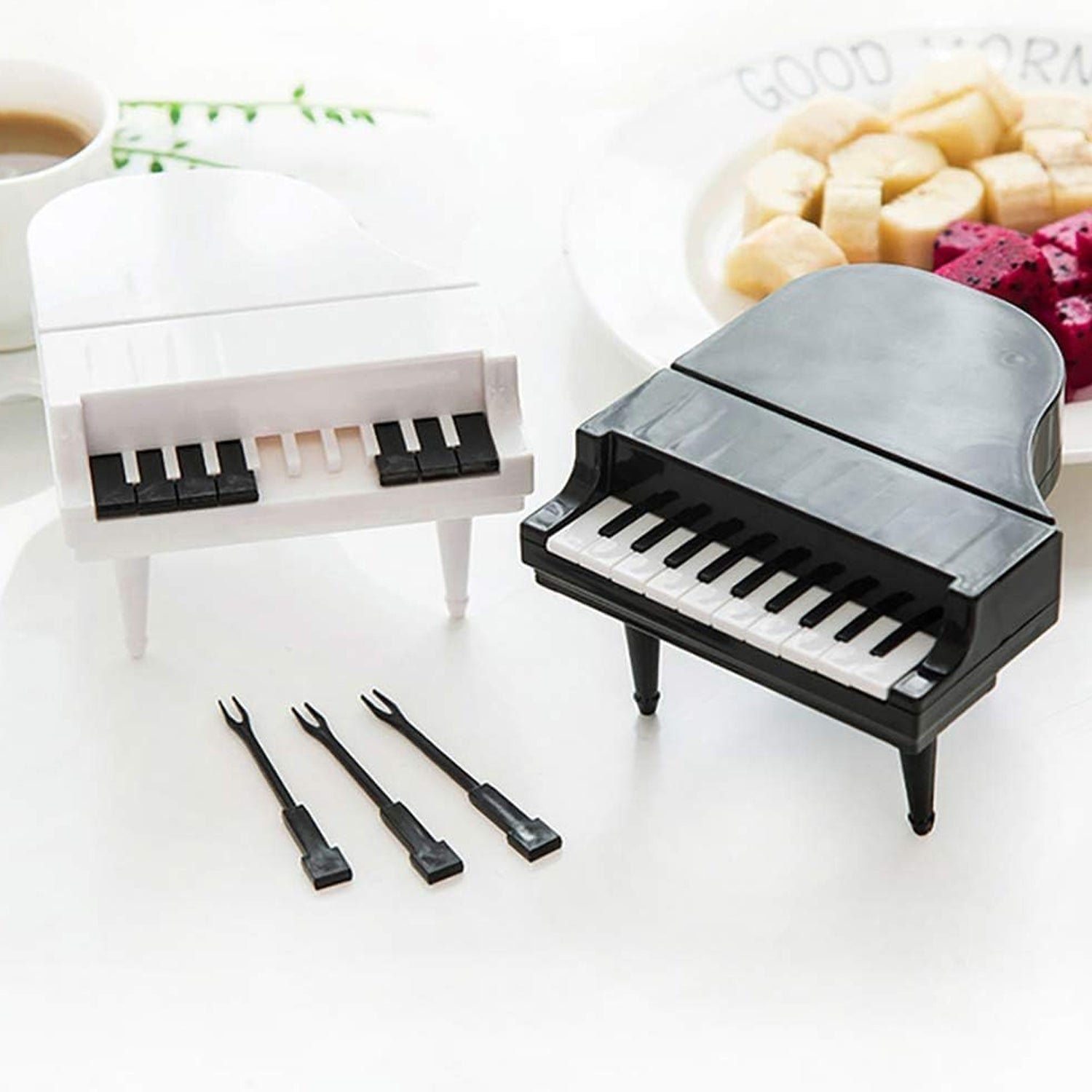 Piano Fruit Forks – 10 Pc Decorative Snack Set | Vastate