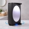 Rotating Storage Cabinet with Mirror, Space-Saving Wall Organizer