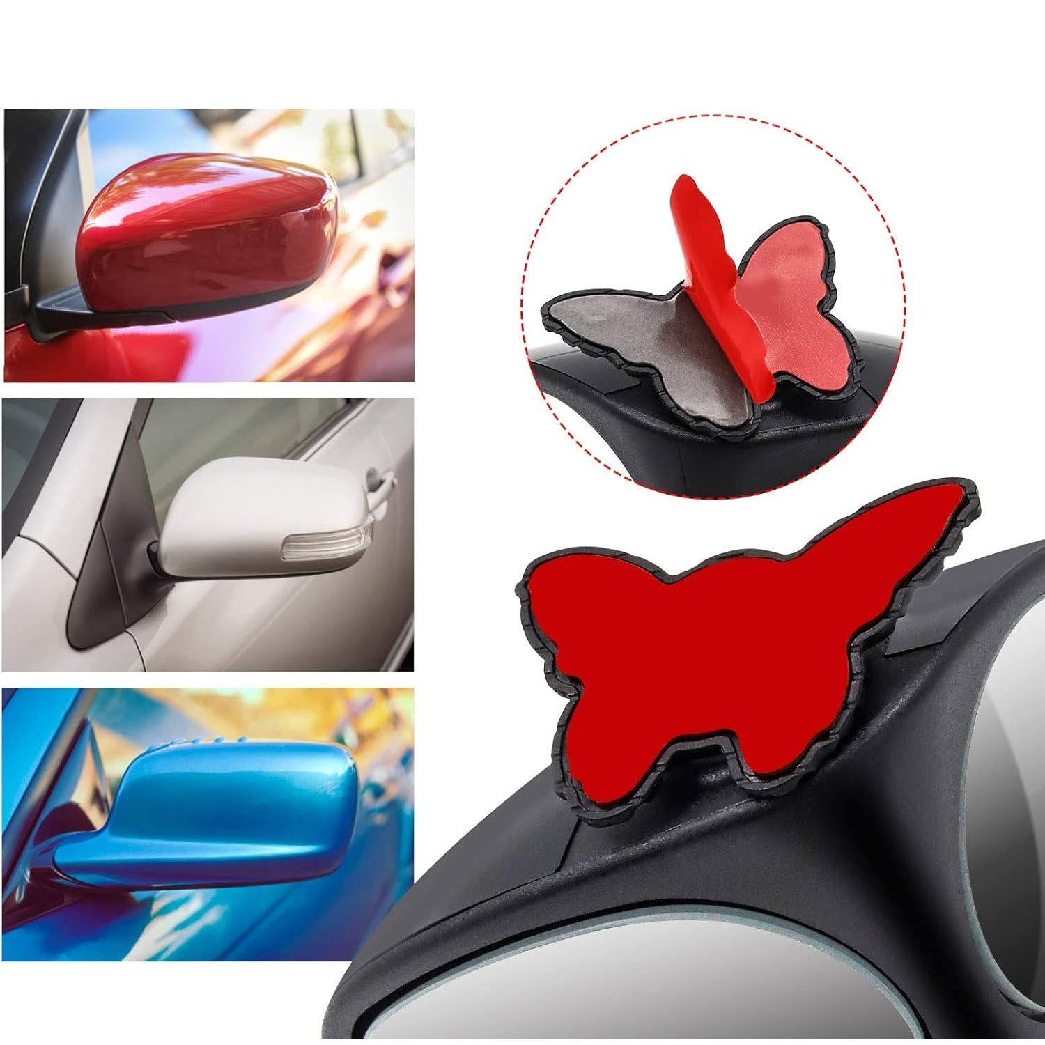 Car Blind Spot Mirror – 360° Rotation with HD Glass for Safety