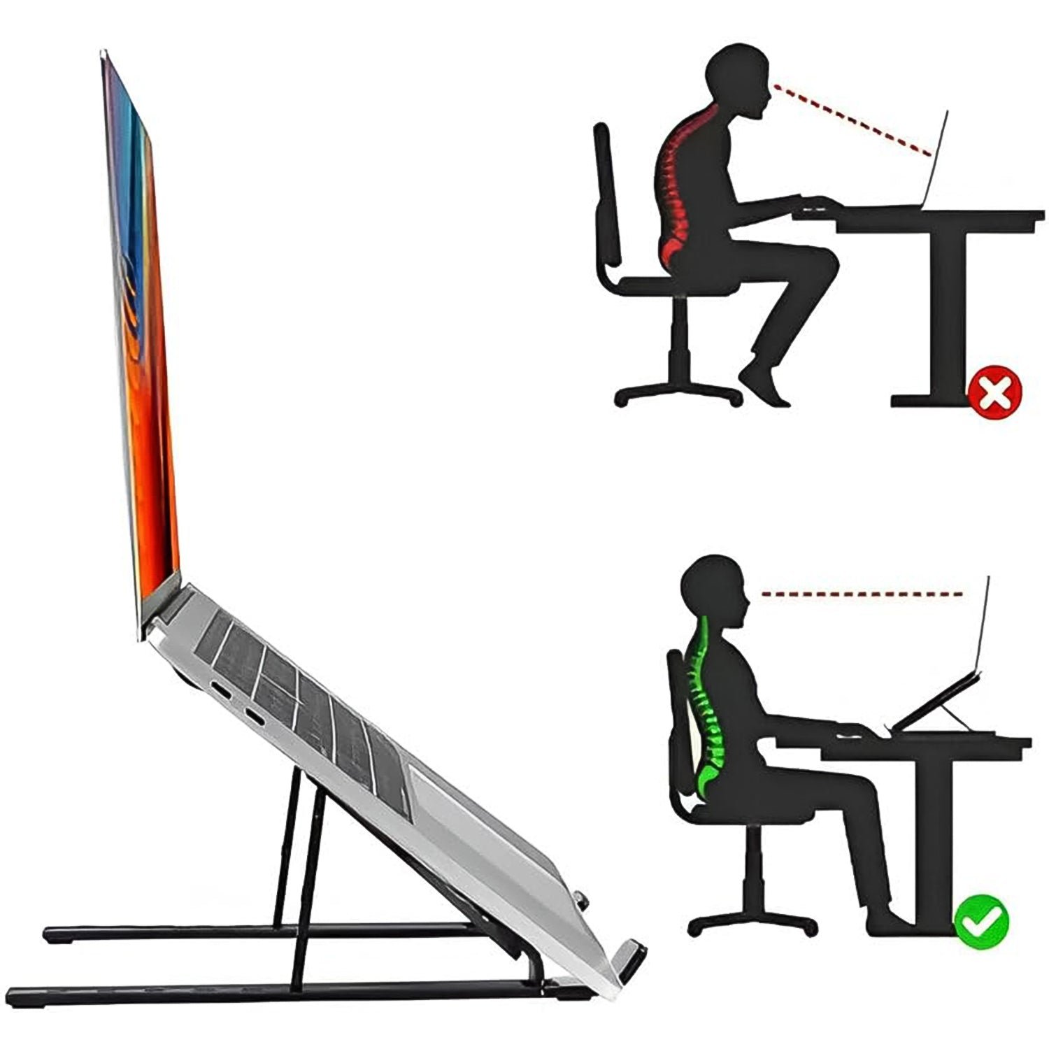 Adjustable Laptop Stand – Ergonomic Foldable Aluminum Design
