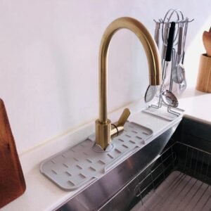 Silicone Faucet Splash Guard – Countertop Protector |
