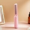 Mini Hair Straightener Brush – Cordless & Rechargeable for Travel