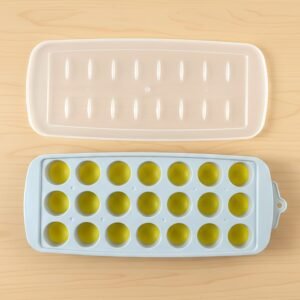 Round Ball Ice Cube Tray with Lid – Creates Elegant Ice Spheres