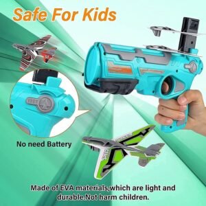 Airplane Launcher Toy – 5 Foam Planes & Gun | Play & Move