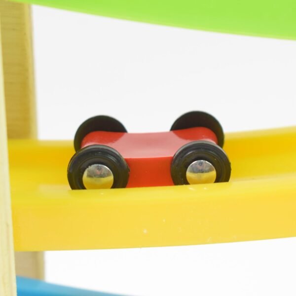 Wooden Race Track – 4-Level Car Ramp Set for Toddlers | Action Legion