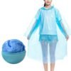 Kids Disposable Raincoat with Hood – Clear & Portable for Travel