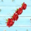 Red Rose Hair Clip – 12 Pc Bridal Flower Pins for Women | Calm & Curl