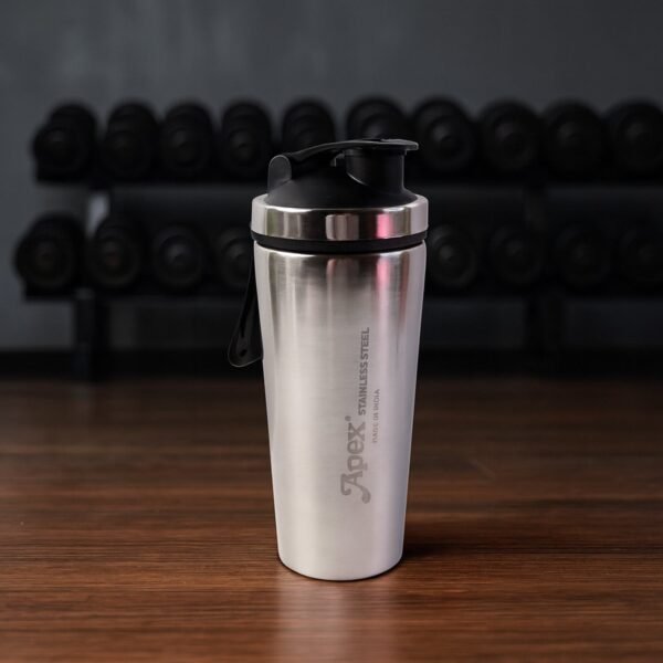 Stainless Steel Gym Shaker Bottle – 1000ml Leak-Resistant Flip Lid