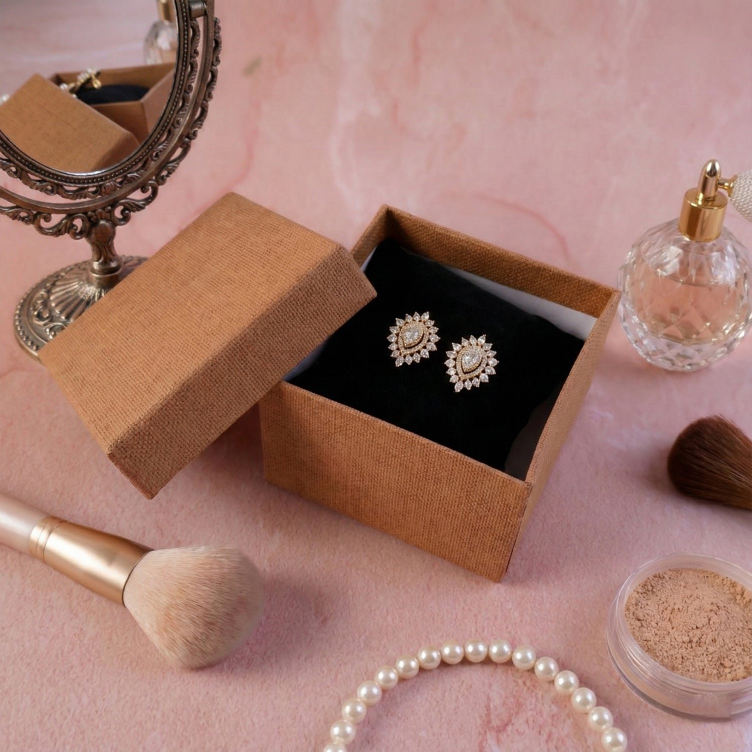 Jewellery Storage Box – Soft Cushion Gift Organizer 9×6 cm