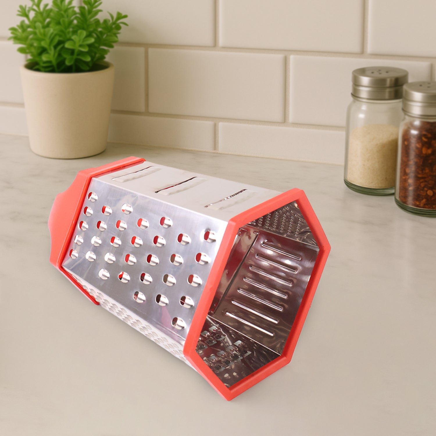 7-in-1 Stainless Steel Box Grater – Heavy Duty & Ergonomic
