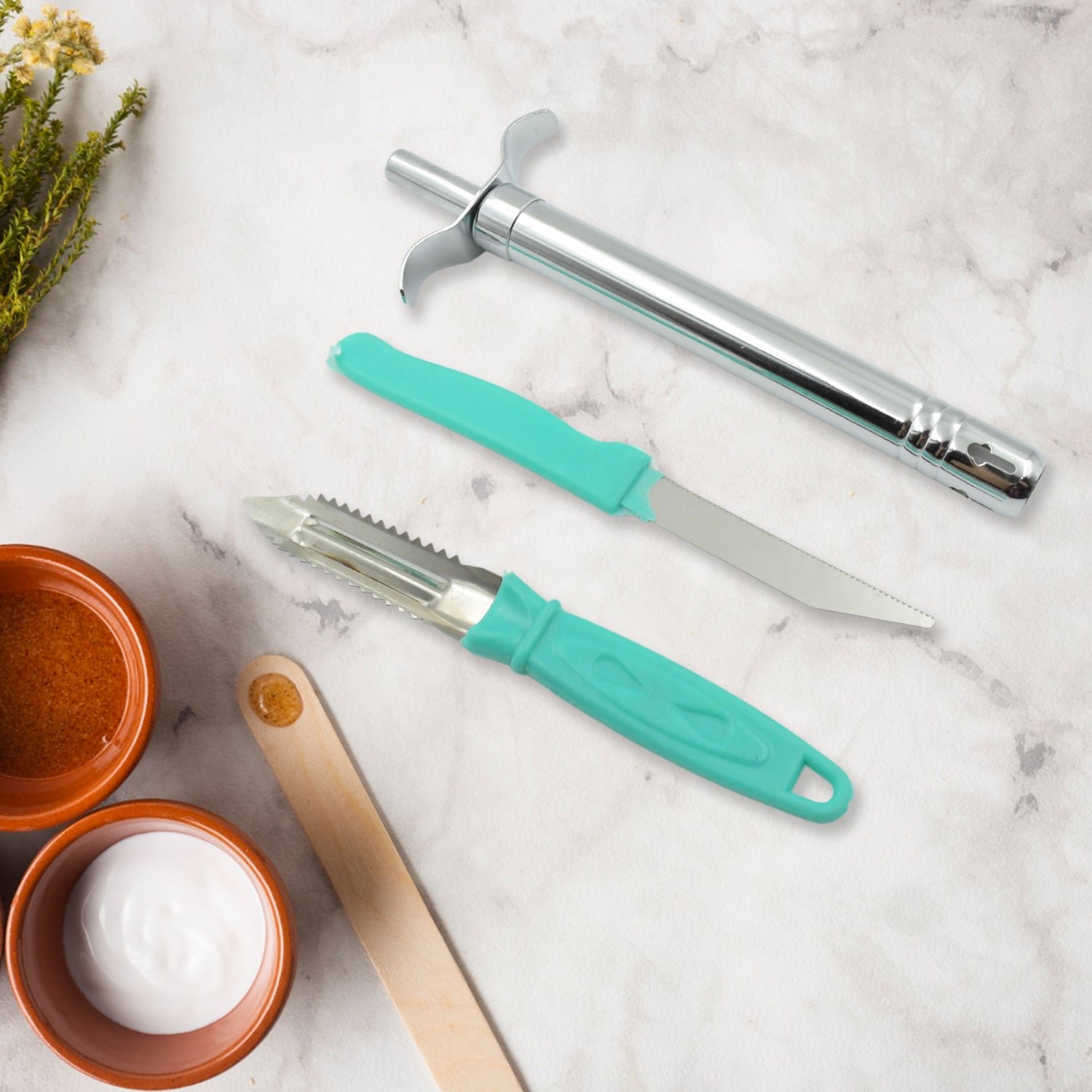 Kitchen Combo Set – Lighter, Knife & Peeler | Quickslice