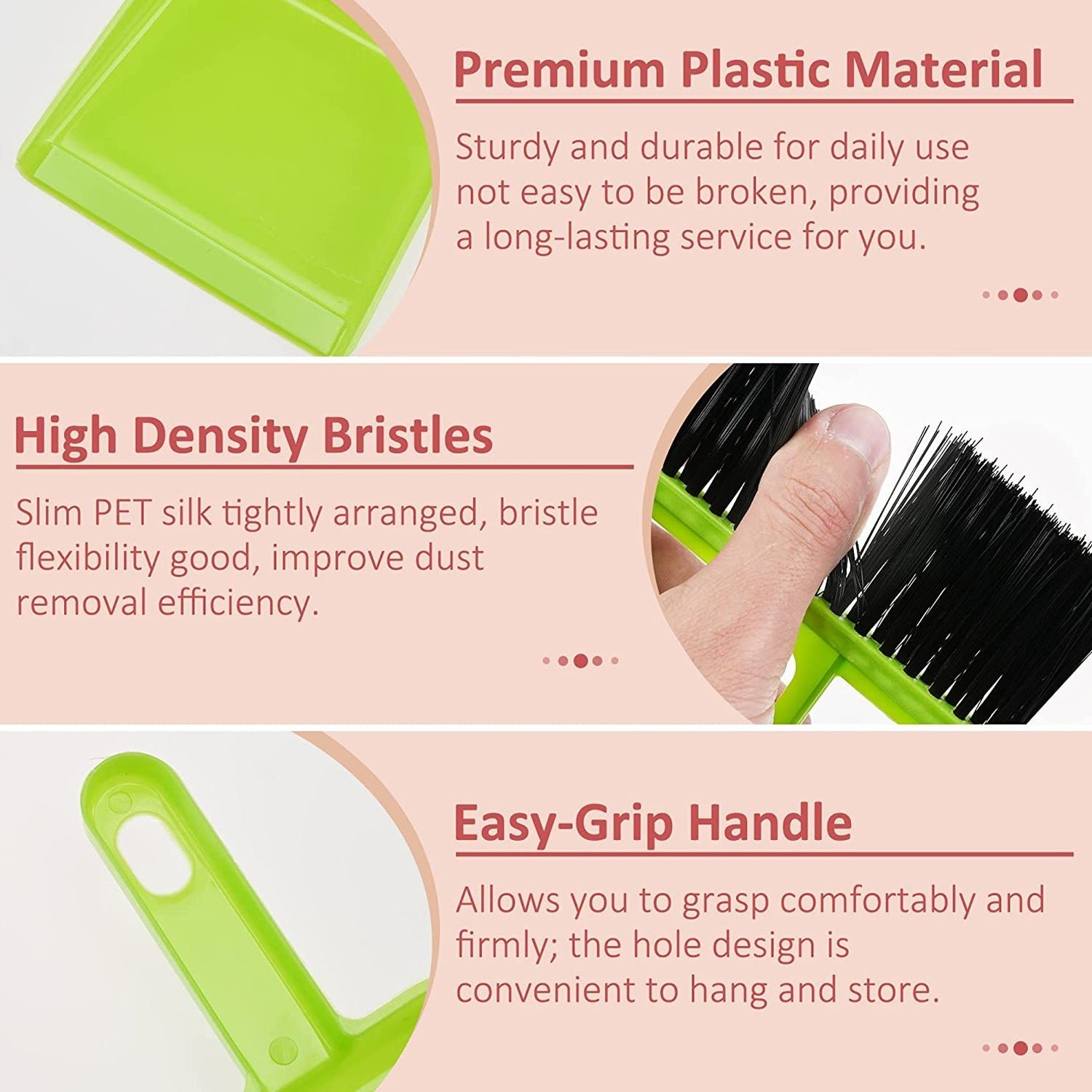 Dustpan and Brush Set – Multipurpose Home Cleaning | Velvet Wipe