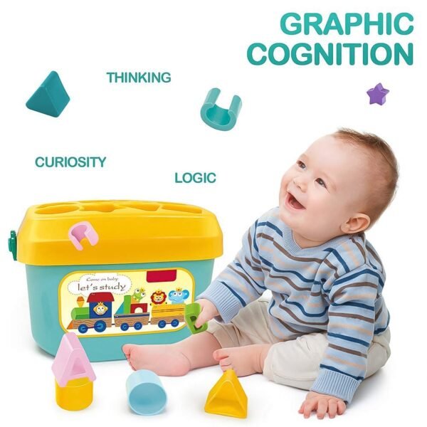 Baby Shape Sorter Toy – Geometric Stacking Blocks | Little Learners