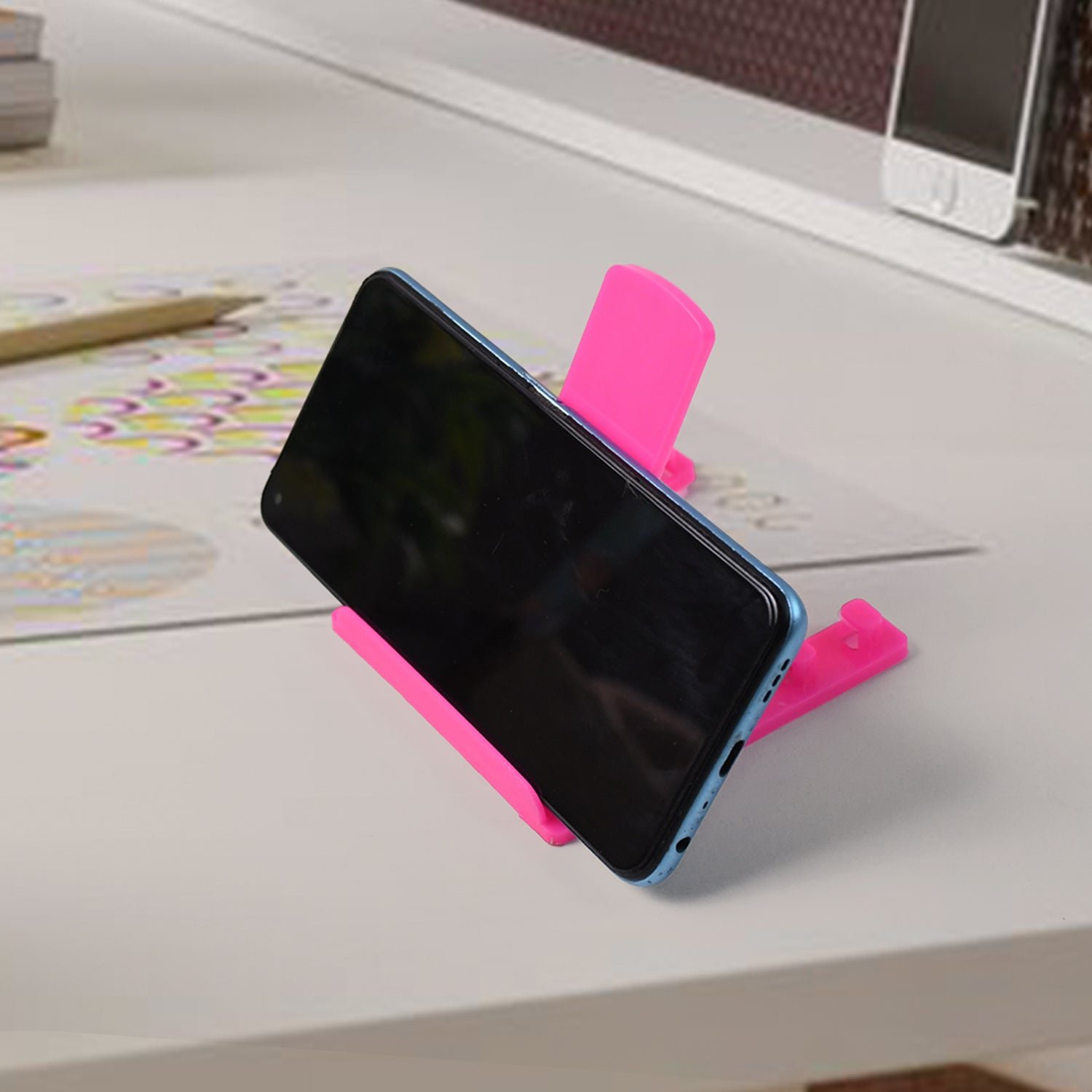 Adjustable Plastic Mobile Phone Stand – Foldable & Portable Holder