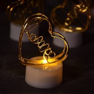 Flameless Heart Candles – 12 Pc Multicolor LED Set | Styleva