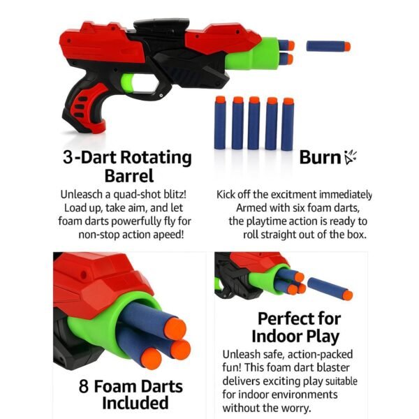 Soft Bullet Gun Toy – Safe Manual Dart Blaster for Kids Play