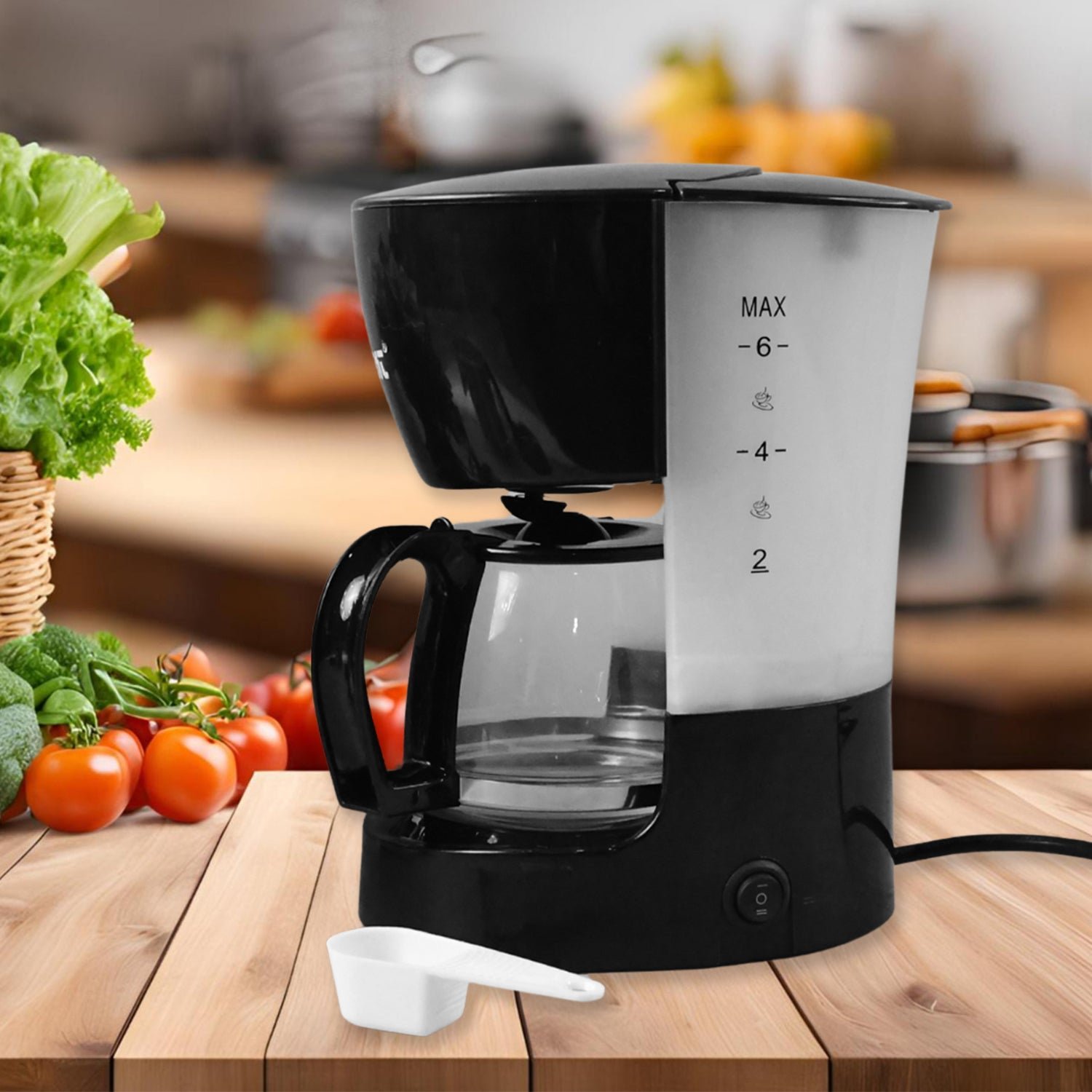 Automatic Drip Coffee Maker – 800W with 1200ML Capacity