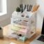 3 Layer Desktop Storage Organizer – Transparent Sliding Drawers