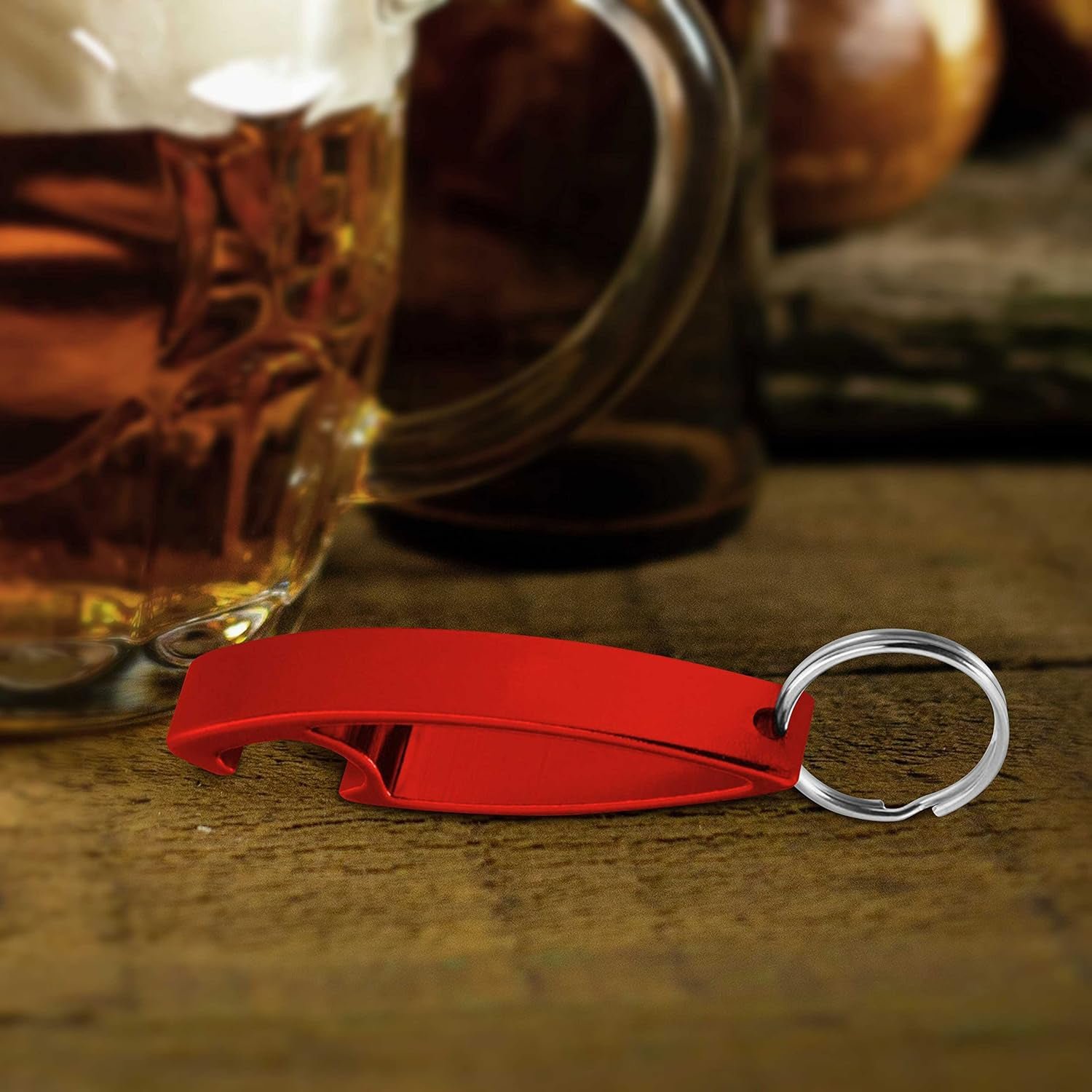 Metal Bottle Opener Keychain – Compact 2-in-1 Portable Tool