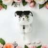 Cat Wall Hook – Cute Sunglasses Design, Self-Adhesive | Styleva