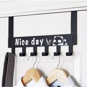 Carbon Steel Over Door Hook Rack – Heavy-Duty 6 Hooks for Organizing
