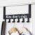 Carbon Steel Over Door Hook Rack – Heavy-Duty 6 Hooks for Organizing