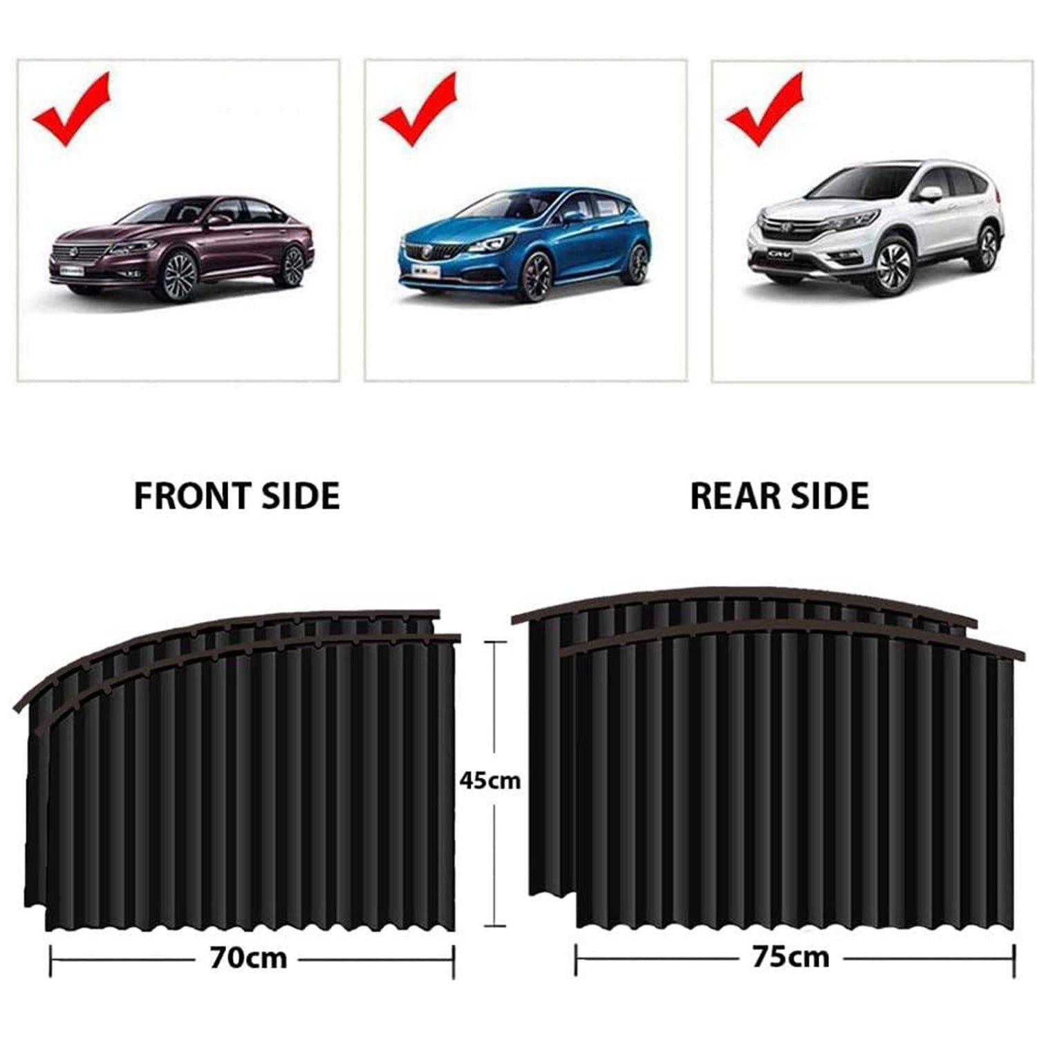 Car Window Sunshade – 4 Pcs Magnetic Set for UV & Privacy | Velvet Wheels