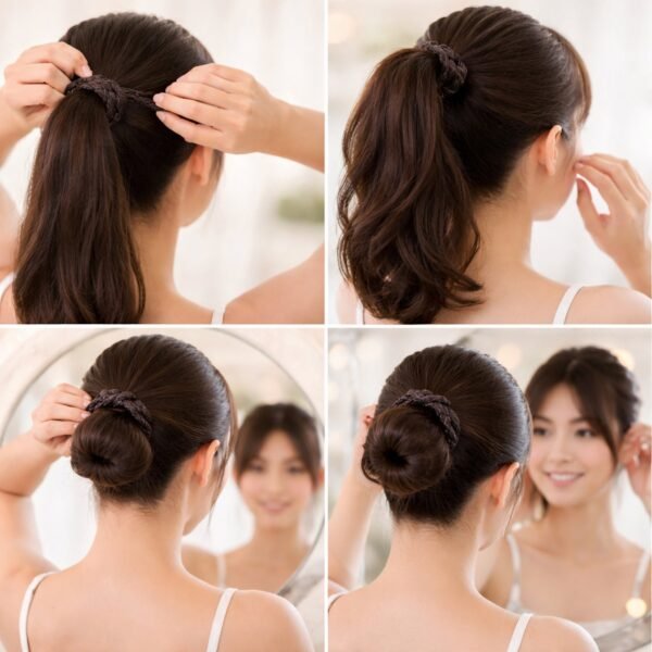 Braided Elastic Hair Bands Set – Strong Hold & Durable Design