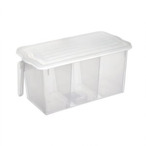 Refrigerator Organizer Box – 3 Compartments, Airtight | Lunchie Bunchie