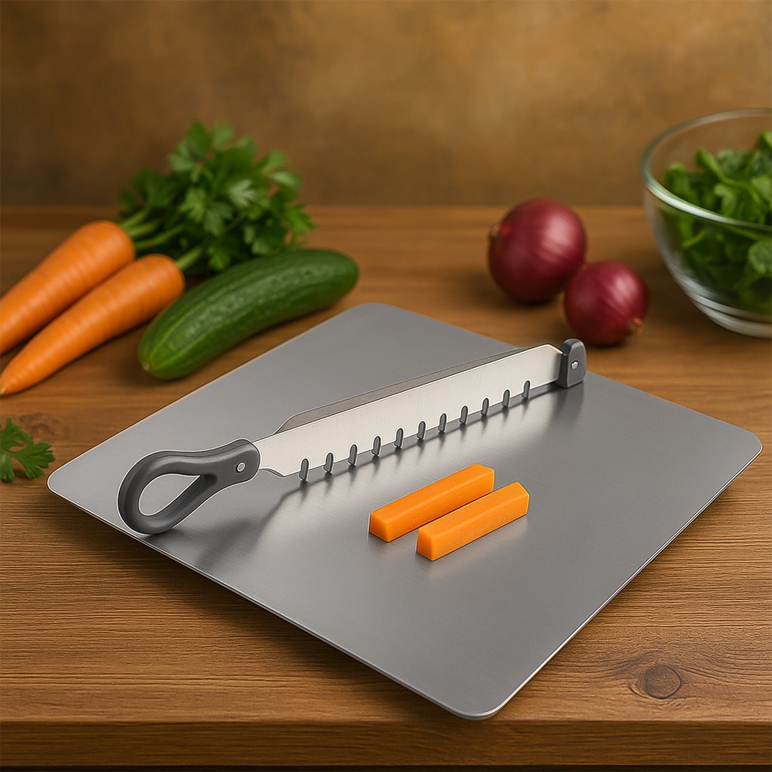 Vegetable Slicer Tool – Adjustable Stainless Steel Cutter for Uniform Slicing