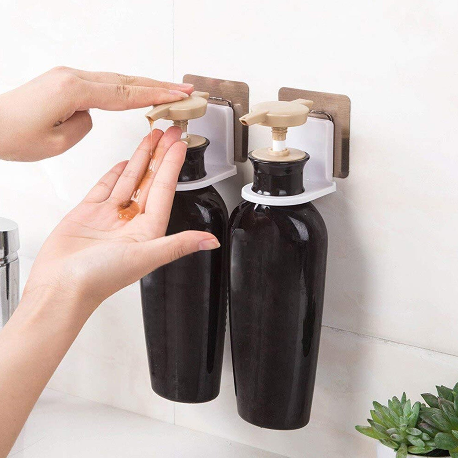 Adhesive Bathroom Hook – No-Drill Shampoo Holder | VelvetBubbles