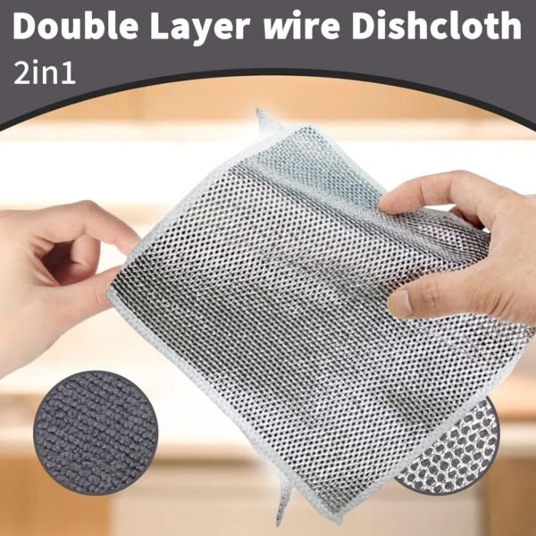 Kitchen Cleaning Set – 3-in-1 Combo with Scrub Pad & Bottle Brush