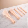 5 in 1 Makeup Brush Set – Compact Kit with Built-in Mirror