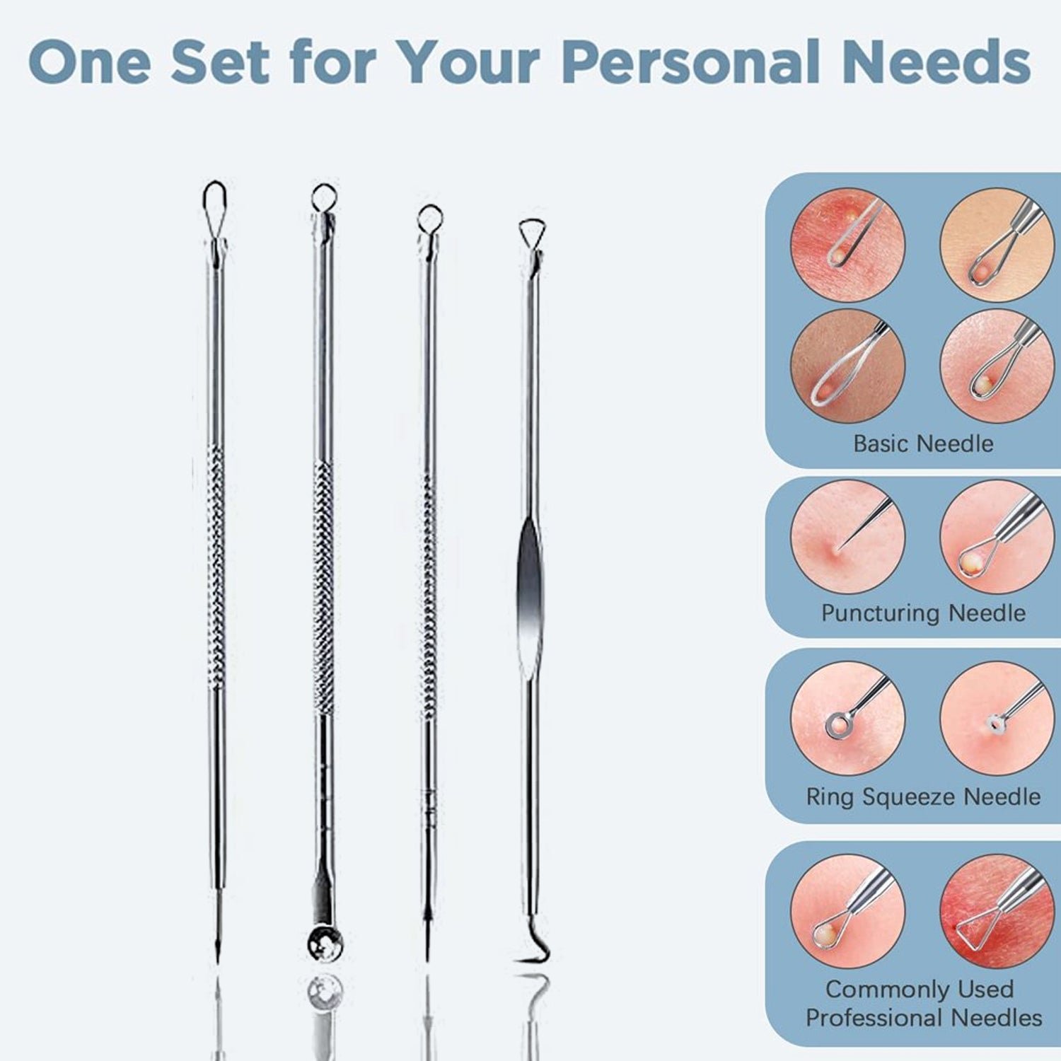 Blackhead Remover Tool – 4-in-1 Stainless Steel Extractor | ToolMate Pro