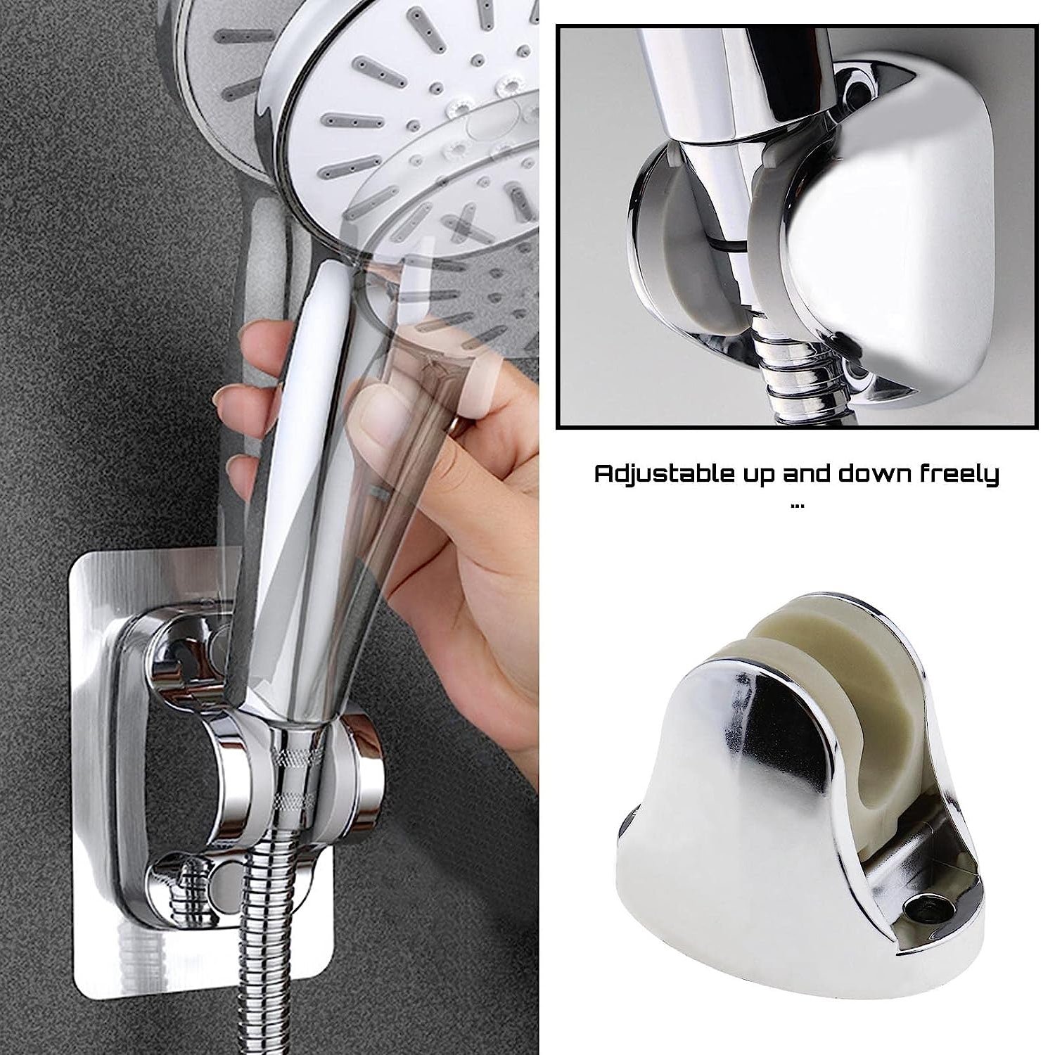 Adjustable Hand Shower Holder – Wall Mount Bracket | Mist & Relax