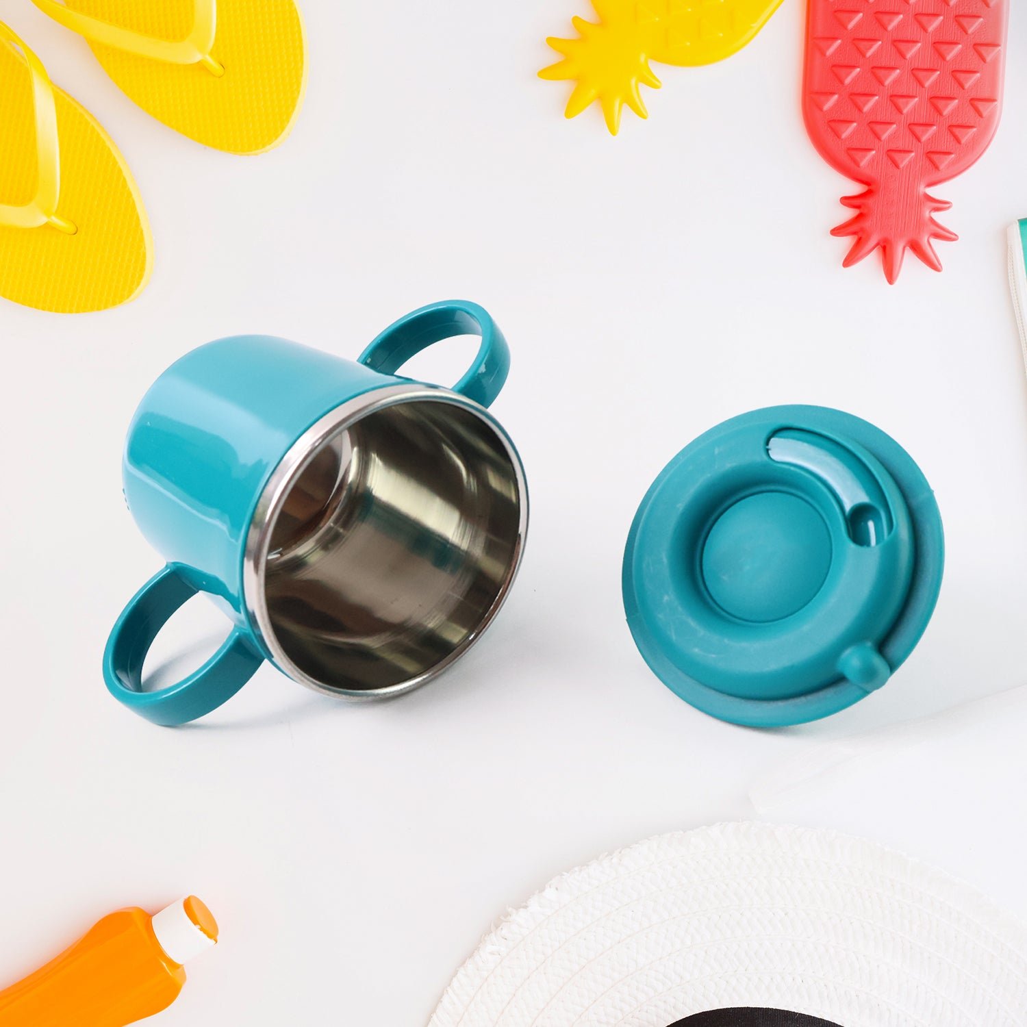 Kids Sporty Sipper Mug – Spill-Proof with Straw & Dual Handles