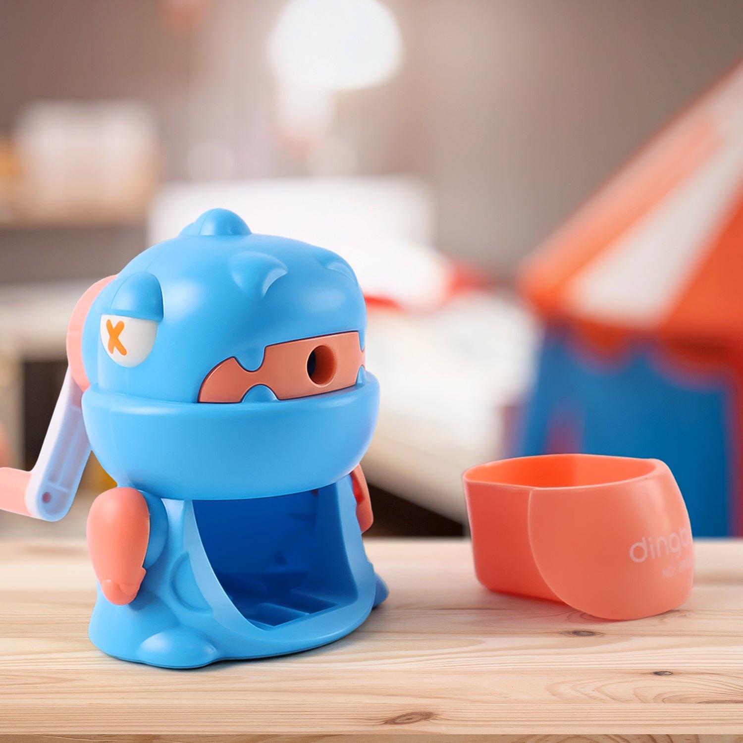 Kids Pencil Sharpener – Teddy Shaped with Removable Tray | Writezo