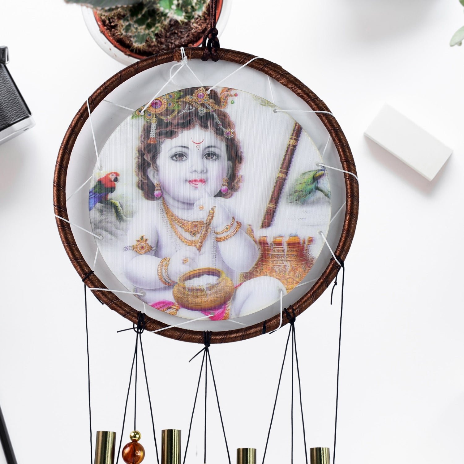 Krishna Dream Catcher Wind Chime – Spiritual Melody Decor