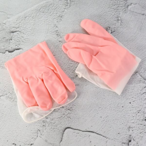 Large Waterproof Cleaning Gloves – Durable Reusable Rubber Pair