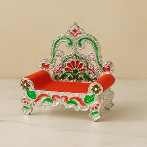 Small Decorative Singhasan – Elegant Plastic Throne for Pooja Idols