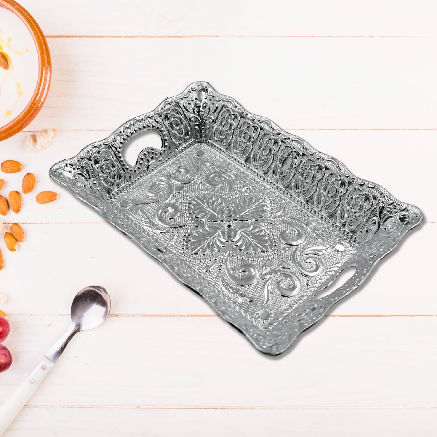 Mukhwas Serving Tray – Dry Fruit & Candy Plate | Indo Glow